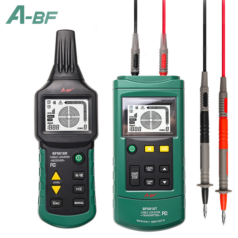 A-BF Portabel Profesional Kabel Kawat Pelacak Logam Pipa Pencarian Lokasi Detektor Penguji 12 ~ 400V Garis Pelacak Tegangan