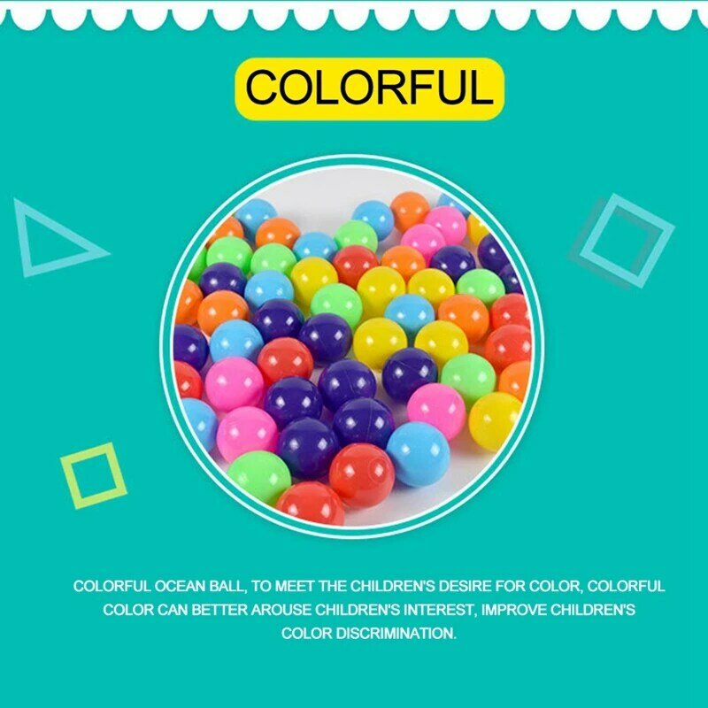 50 Pcs ที่มีสีสันเป็นมิตรกับสิ่งแวดล้อม Ball Pit พลาสติกนุ่มน้ำ Ocean Wave Ball ของเล่นกลางแจ้งสำหรับเด็ก