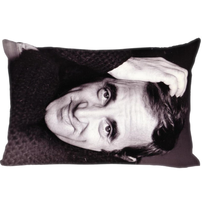 Ator charles aznavour dupla face retângulo fronha com zíper casa decorativa sofá fronha almofadas travesseiro capa