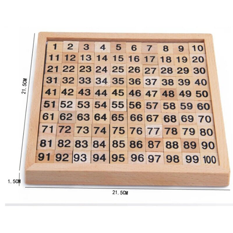 ألعاب خشبية تعليمية 1-100 أرقام لعبة الرياضيات المعرفية تعليم لوغاريتم نسخة طفل ألعاب تعلم المبكر