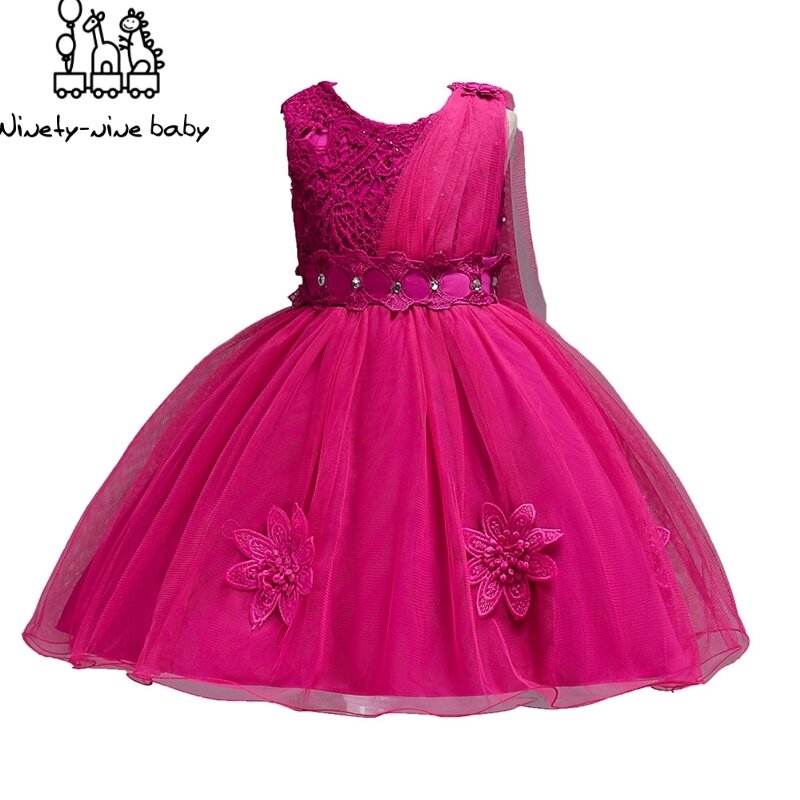 Vestido de princesa infantil feminino, vestido elegante para natal, fantasia para meninas, casamento, festa, vestido infantil 2 a 9 anos