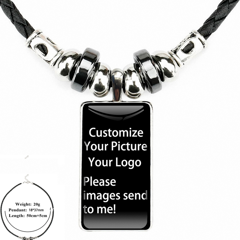For Men Women Gift Tokyo Ghou Anime Glass Cabochon Jewelry Steel Color With Long Pendant Choker Rectangle Black Hematite