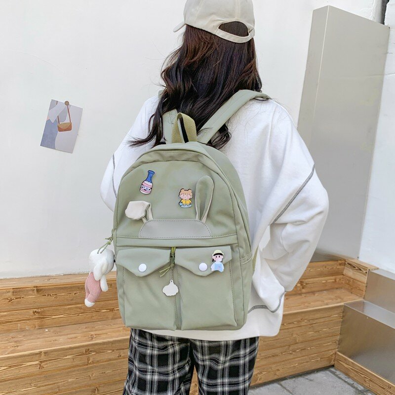 Cute Girl School Bag Kawaii Ladies Books Bag Fashion Backpack Rucksack 2021