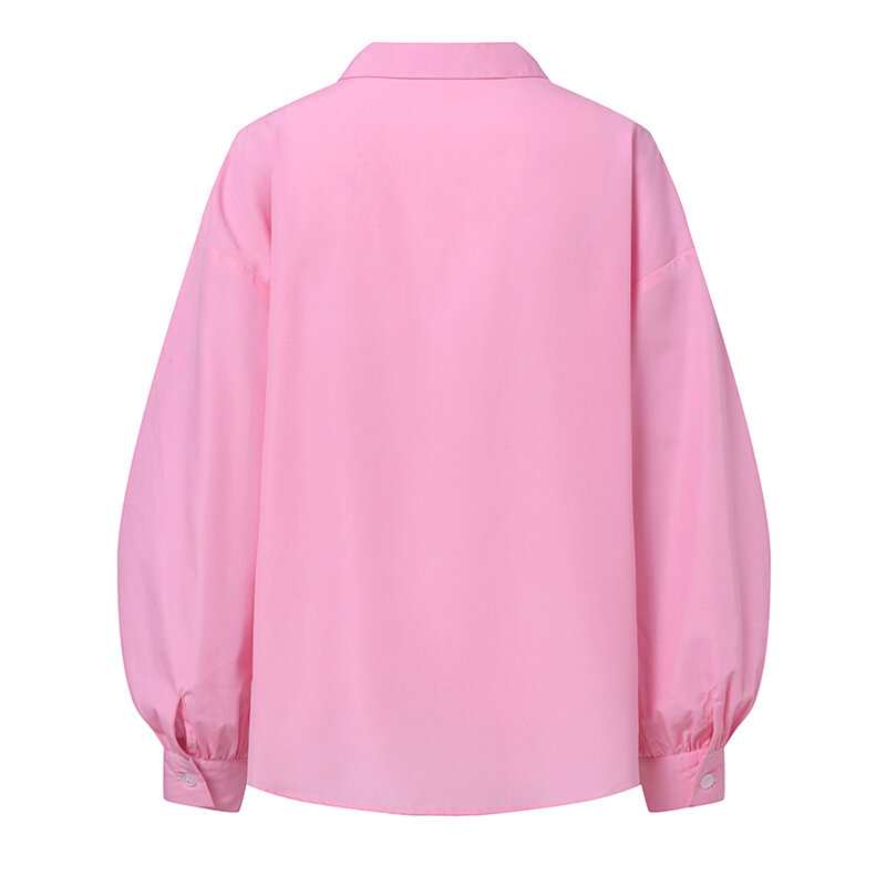ZANZEA-camisa holgada informal Bohemia para mujer, Blusa de manga larga con puños de botón y solapa, color liso, para vacaciones y otoño