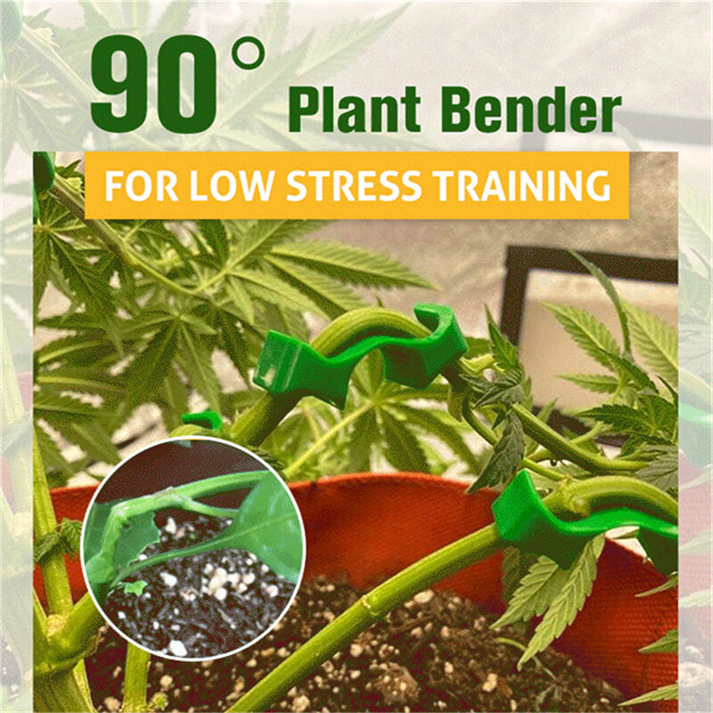 Doblador de plantas de 90 grados para entrenamiento de bajo estrés, soporte curvo para plantas, PETG, 10, 20, 60 piezas