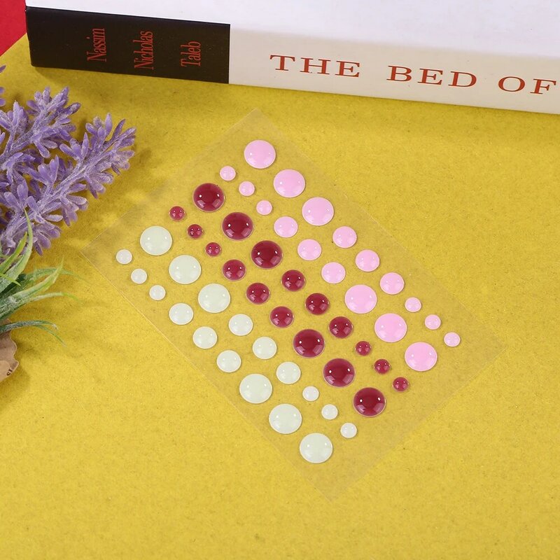 Pretty Bloody-red Sprinkles Self-adhesive Enamel Dots Resin Sticker For DIY Scrapbooking Photo Album Cards Crafts Decor