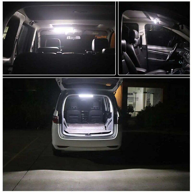 Barra de luz LED para Interior de coche, interruptor de tubo de luz blanca brillante para autocaravana, barco, piezas, camión, caravana, 4 furgoneta camión, 30cm, 50cm, 12V, 24V