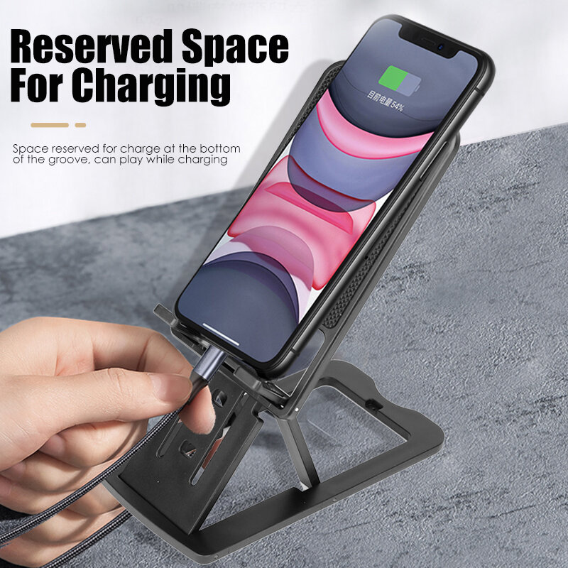 Universal Foldable Desk Phone Holder Mount Stand For Samsung S20 Plus Ultra Note 10 iPhone 12Pro Telephone Tablet Desktop Holder