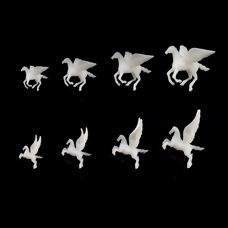 Smasan-Mini figuras de paisaje de Micro caballo 3D, Material de relleno de resina, joyería, moldes de cristal epoxi para fabricación de joyas, 8 piezas