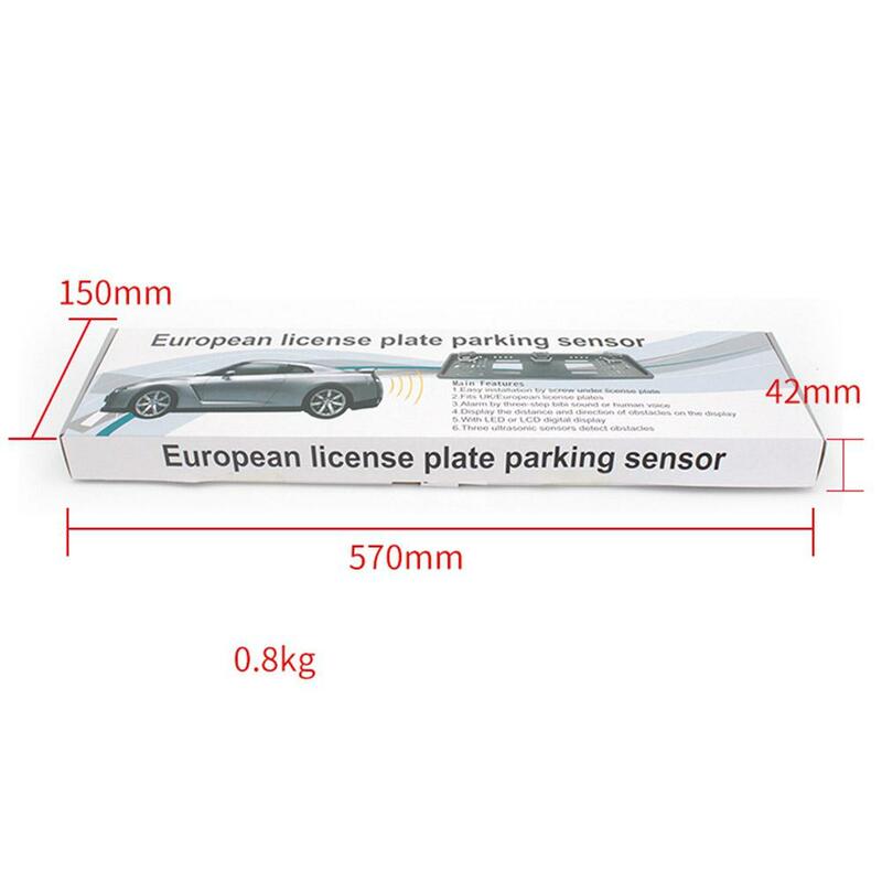 Sensor da placa de licença do carro com câmera de visão traseira automoble reversa câmera de backup sensor de estacionamento do carro