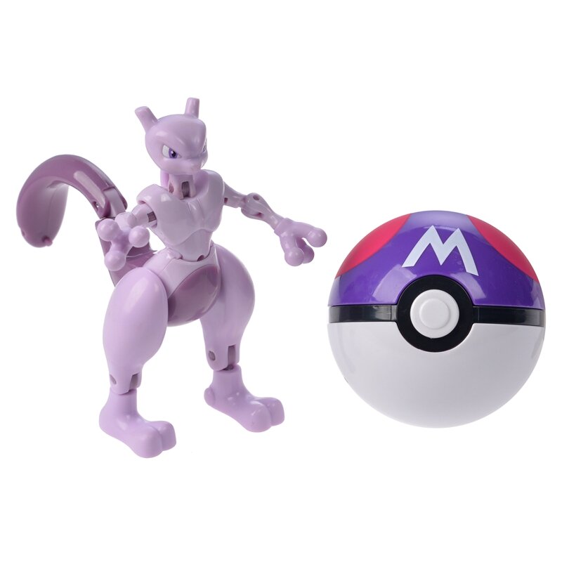 Figura DE ACCIÓN DE Pokeball de Pokémon, juguete transformable de Pikachu Charizard Squirtle, modelo de muñeco de juguete para niño, Tomy