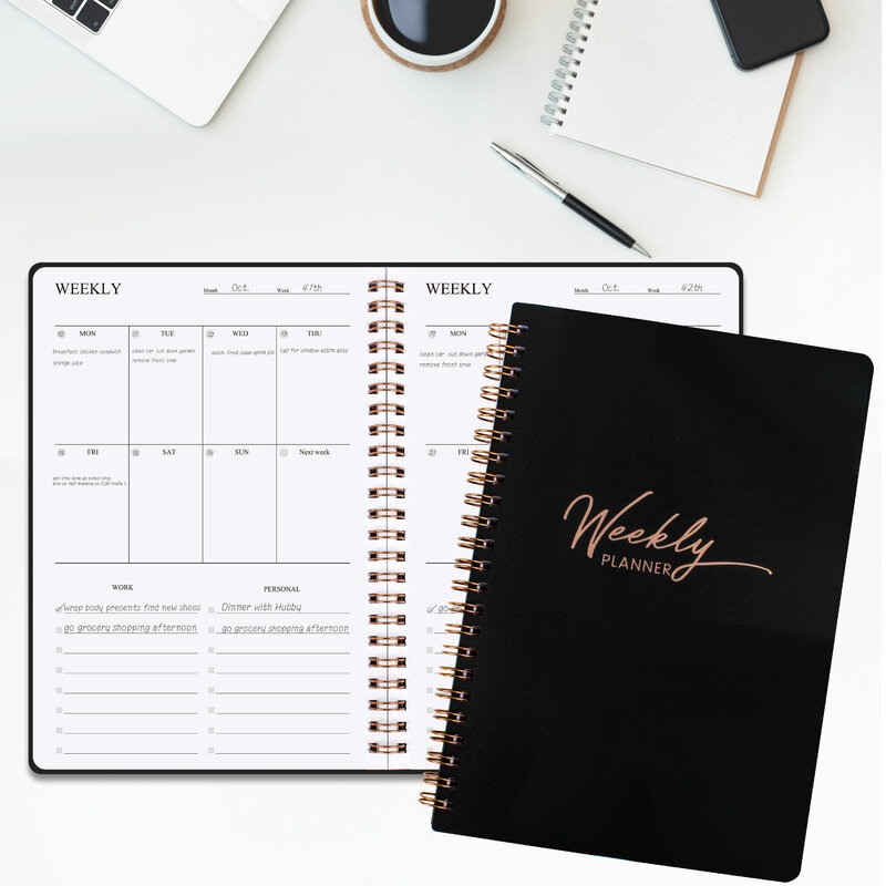 Trees A5 Weekly Planner Notebooks and Journals Sprial Work Agenda Daily Schedules Organizer Book For School Stationery Officer