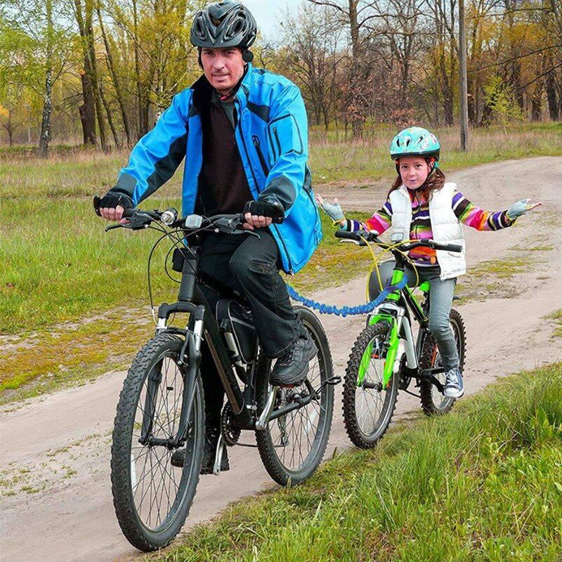 จักรยานเสือภูเขารถจักรยานยนต์เชือกดึง1.7M X 2.2Cm เด็กจักรยานเชือกยืดยืดหยุ่นเชือกกับตะขอ