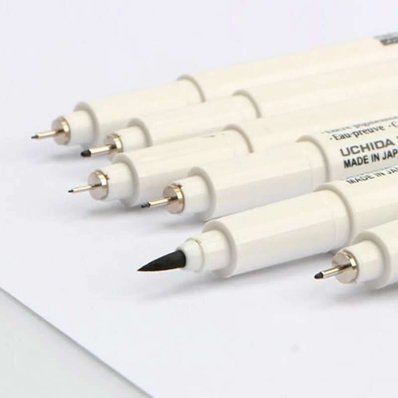 Revêtement de croquis/brosse 0.03mm/0.05mm/0.1mm/0.3mm/0.5/0.8/1.0mm conception de stylo de dessin résistant à l'eau/fournitures de peinture de bande dessinée