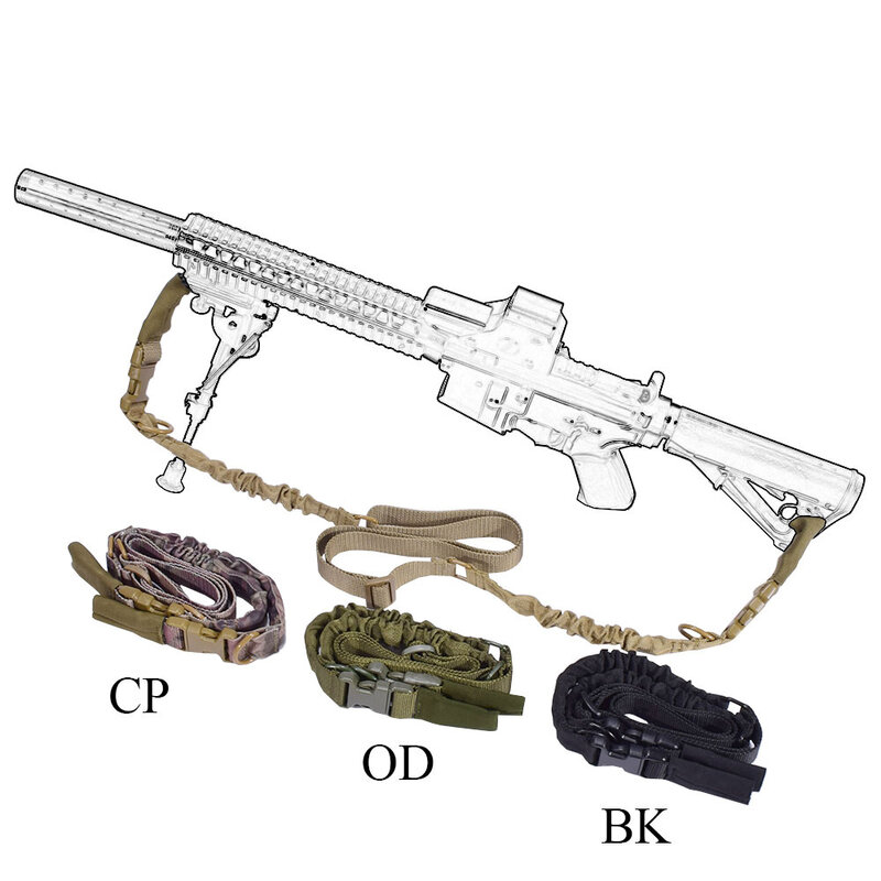 SINAIRSOFT ทหารยุทธวิธี2จุดปรับจุดคู่เชือกปืนไรเฟิลสำหรับ CS การล่าสัตว์ Airsoft Sling