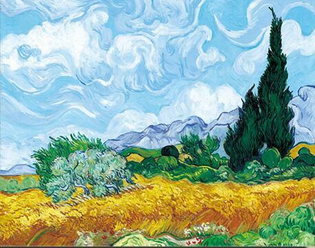 Handgemalte Van Gogh Sternennacht Leinwand Gemälde Replik Auf Die Wand Impressionist Starry Nacht Leinwand Für Wohnzimmer