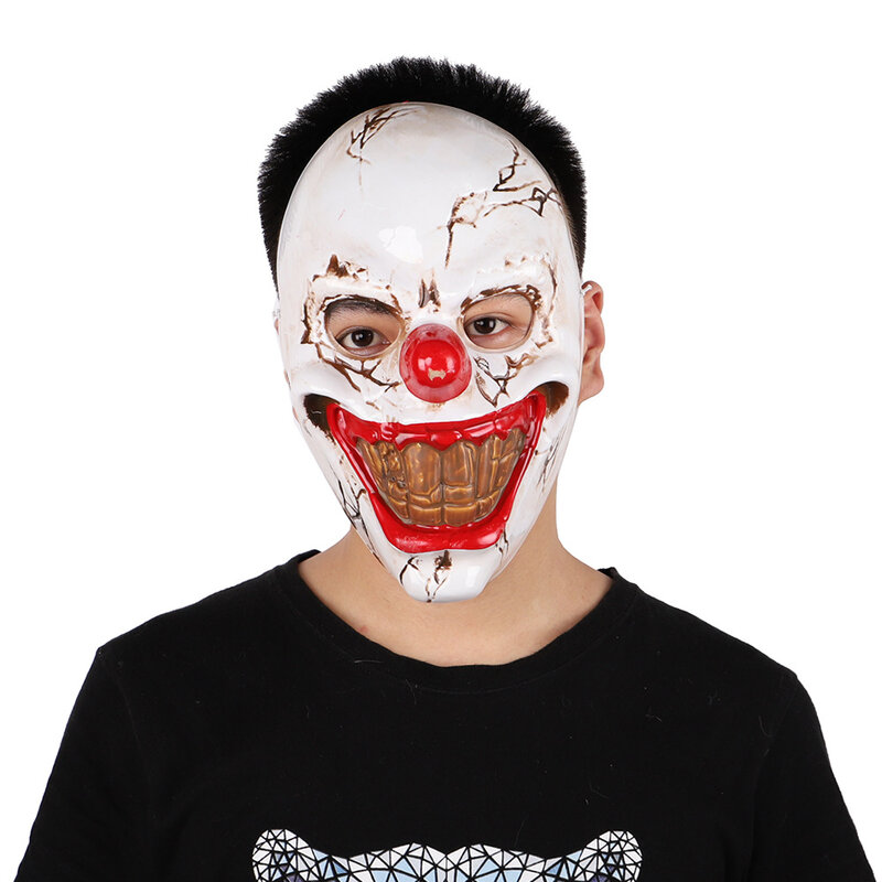 Halloween Horror maska na głowę Thriller Cosplay maska klauna Masquerade parodia śmiech Party kultura twisted wonderland maska lateksowa