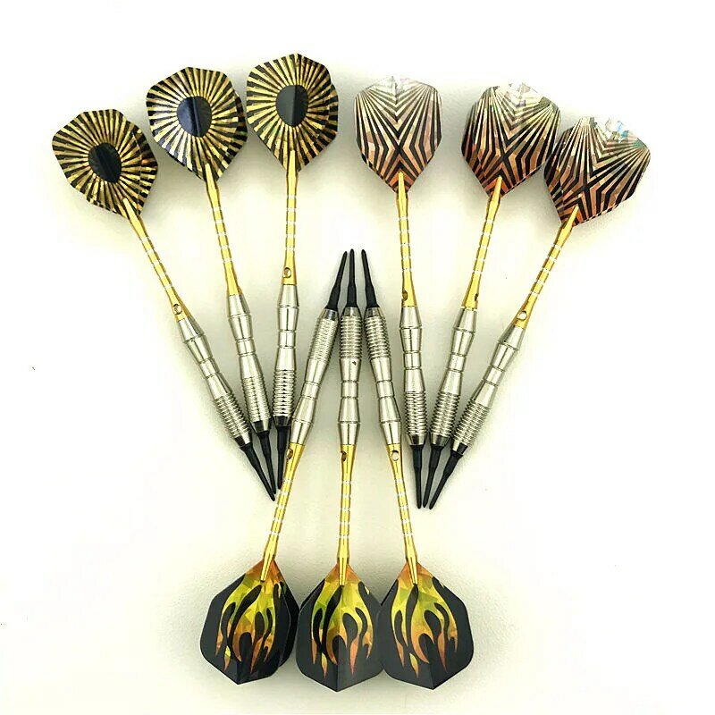 3 piece set / set of professional soft tip darts yellow darts outdoor entertainment darts