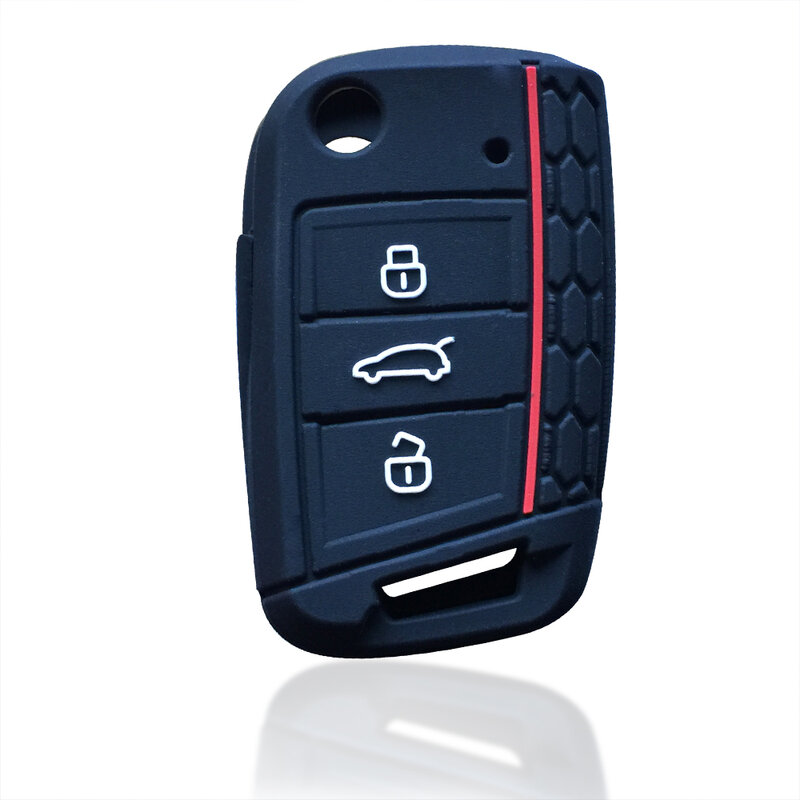 Dla Skoda Octavia A7 Rapid Karoq Fabia klucz pokrywa silikonowa dla Seat Leon Ibiza Ateca dla Vw Golf 7 Polo Tiguan t-roc etui na klucze Fob