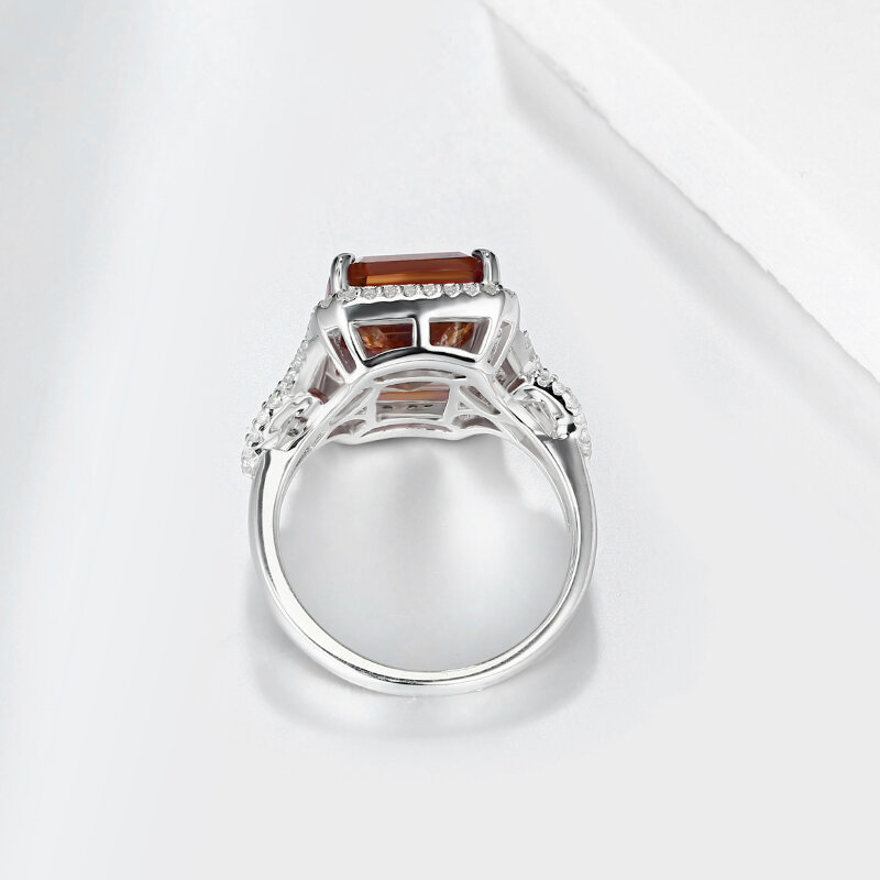 خاتم فضة حقيقي من diasig للسيدات لخطوبة الزفاف 4.3 قيراط مكون من Zultanite خاتم كلاسيكي متغير اللون هدية للسيدات