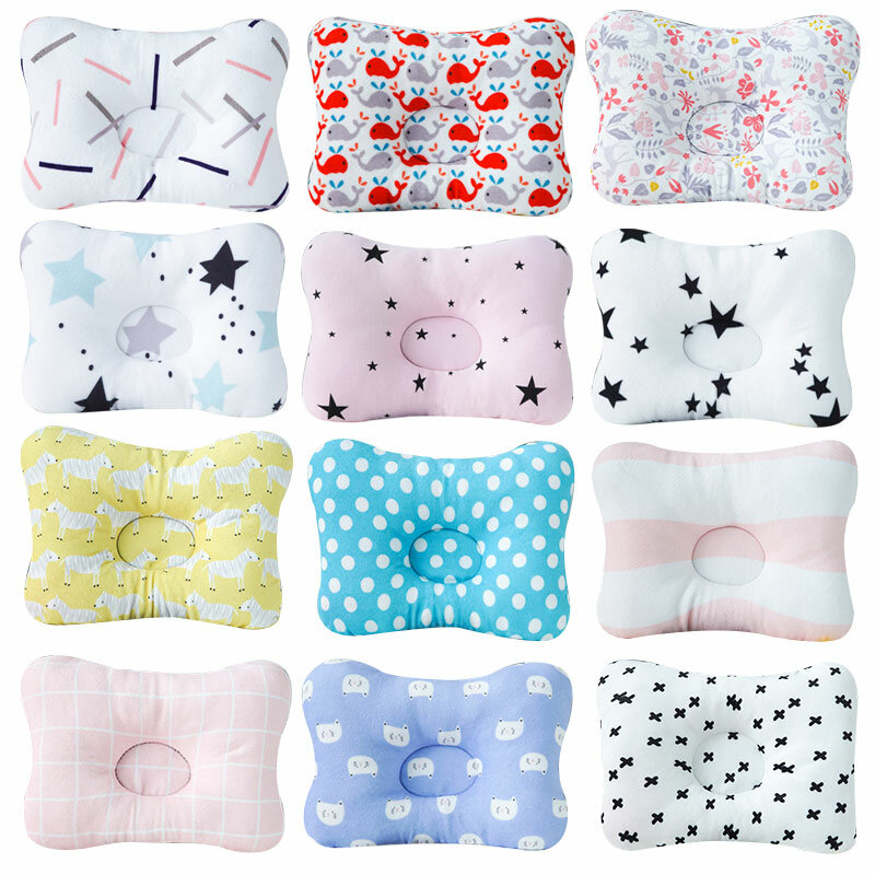 Muslinlife – oreiller de literie en coton imprimé pour bébé, soutien du cou, façonnage de la tête, positionnement du sommeil, livraison directe