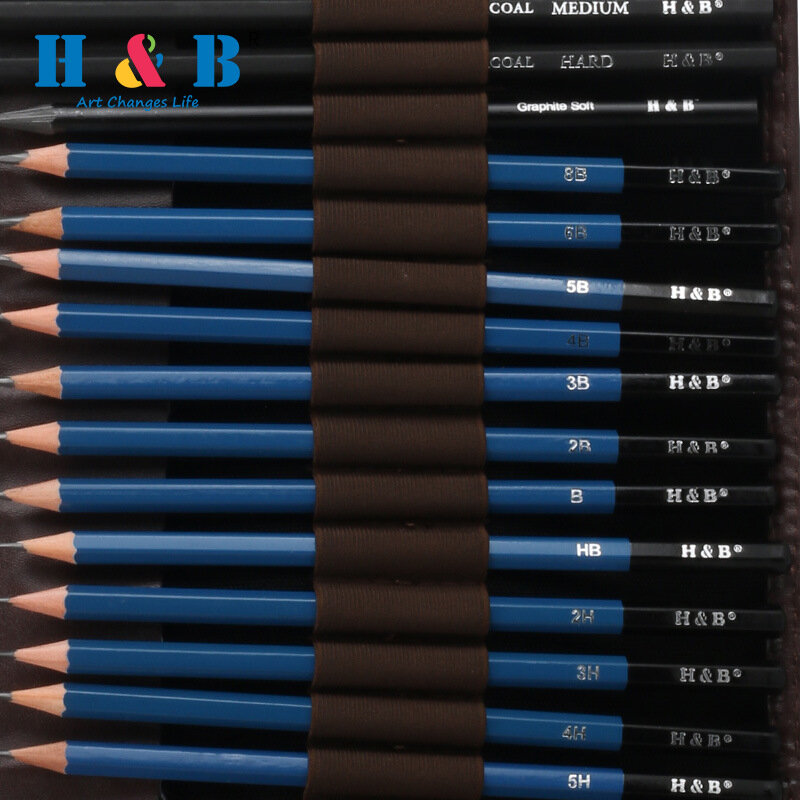 24 шт./компл. HB-PB24SS эскиз набор для начинающих студентов со взрослыми ручная роспись профессиональные инструменты для искусства
