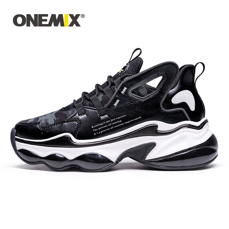ONEMIX 2023 Men Running Shoes Air Cushion Height Increase Sports Shoes Sneakers Male Walking Mans Footwear Zapatillas Hombre