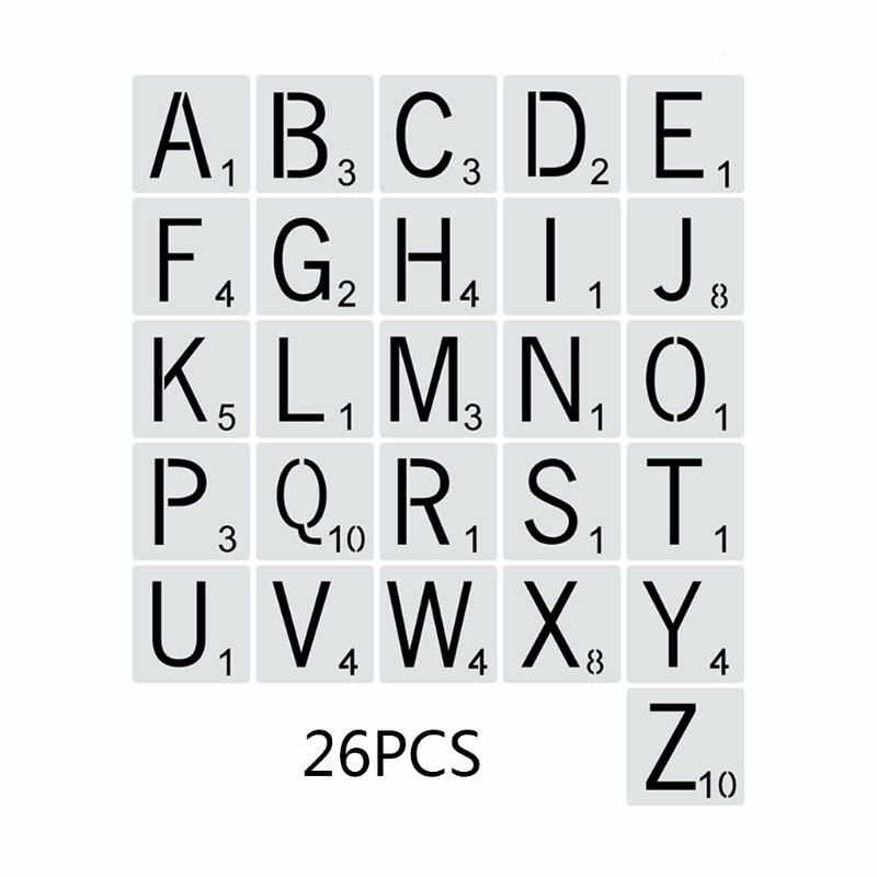26 ピース/セットアルファベット文字ステンシル描画テンプレートdiy塗装スクラップブッキング