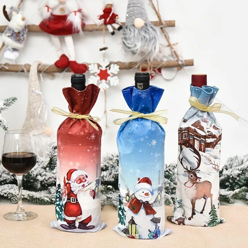 Рождественский чехол для винной бутылки, рождественские украшения для дома 2020, Рождественское украшение, новогодний декор, рождественские ...
