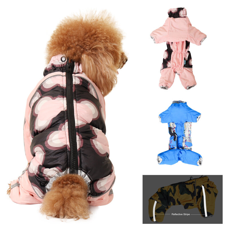 Roupa de inverno para meninos e meninas, jaqueta quente de luxo para animais de estimação ao ar livre, traje de neve com zíper para chihuahua, drop shipping