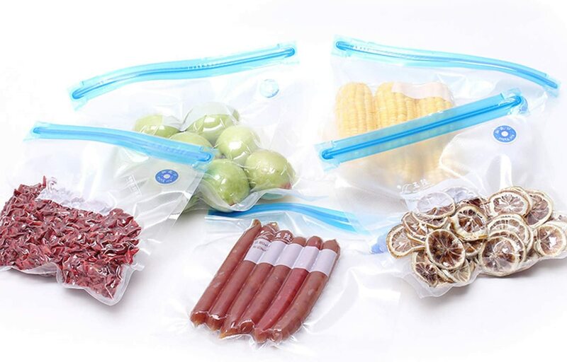 13 Buah/Set Tas Penyimpanan Makanan Vakum Dapat Digunakan Kembali Vakum Makanan Tanpa Kabel Genggam Portabel