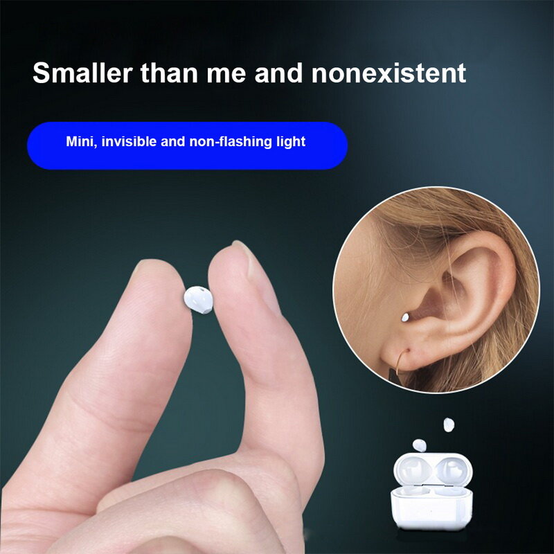Auriculares inalámbricos invisibles con Bluetooth, miniaudífonos deportivos de alta fidelidad con micrófono y reducción de ruido