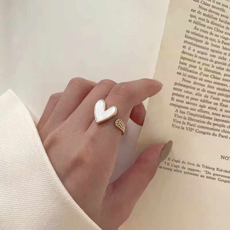 โรแมนติกน่ารักรักแหวนหญิงแฟชั่นบุคลิกภาพ Design เปิดแหวนนิ้วแฟชั่นเครื่องประดับ
