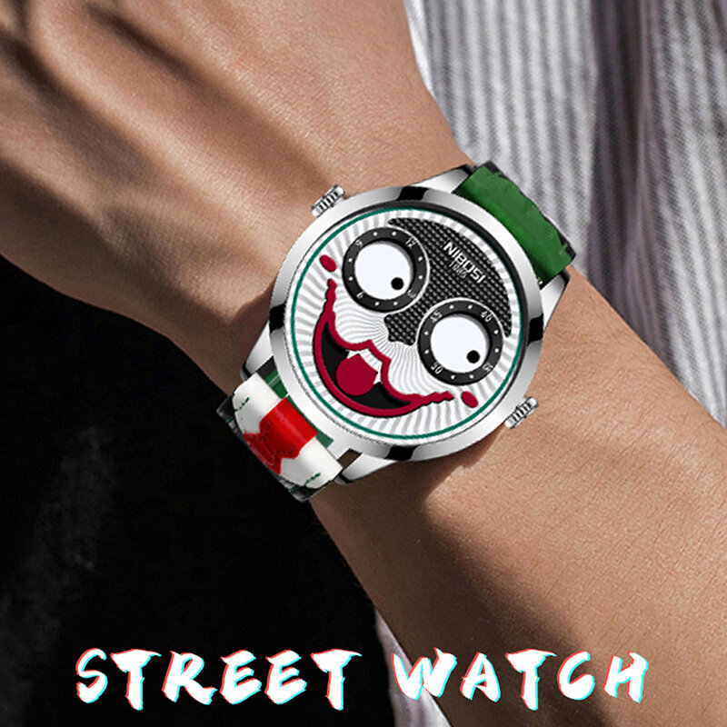 NIBOSI-reloj de cuarzo de lujo para hombre, nuevo estilo, ojo grande, Joker, con personalidad giratoria, de cuero de moda, + caja, 2021
