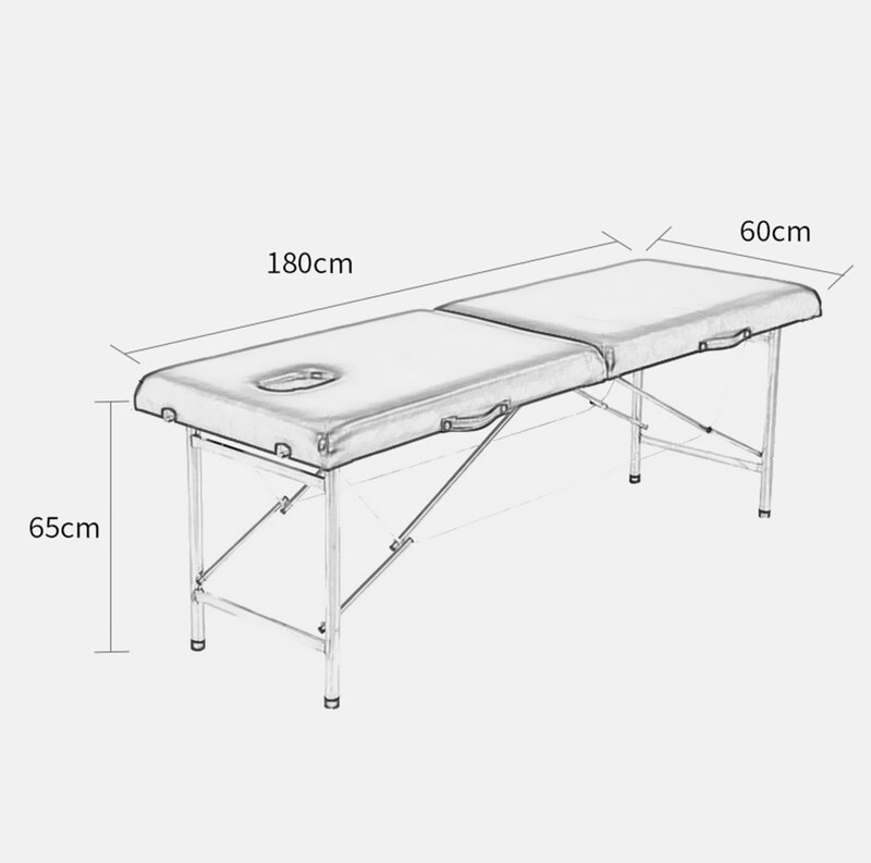 Portátil mesa de massagem spa profissional dobrável cama de beleza leve dobrável com saco salão de beleza móveis liga alumínio
