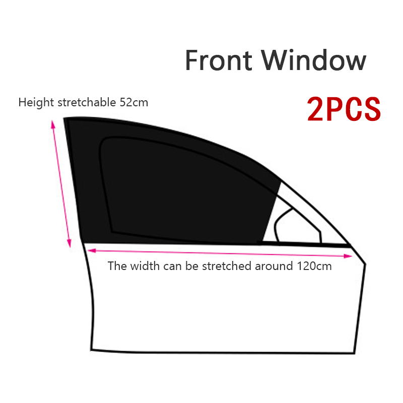 Car Front Rear Side Window Sun Visor Shade Mesh Cover Sunshade Insulation Anti-mosquito Fabric Shield UV Protector Accessories