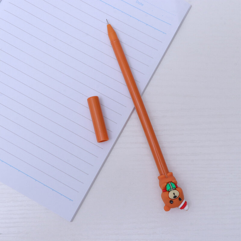 8 pçs design de natal dos desenhos animados esferográfica canetas de assinatura estudante artigos de papelaria suprimentos