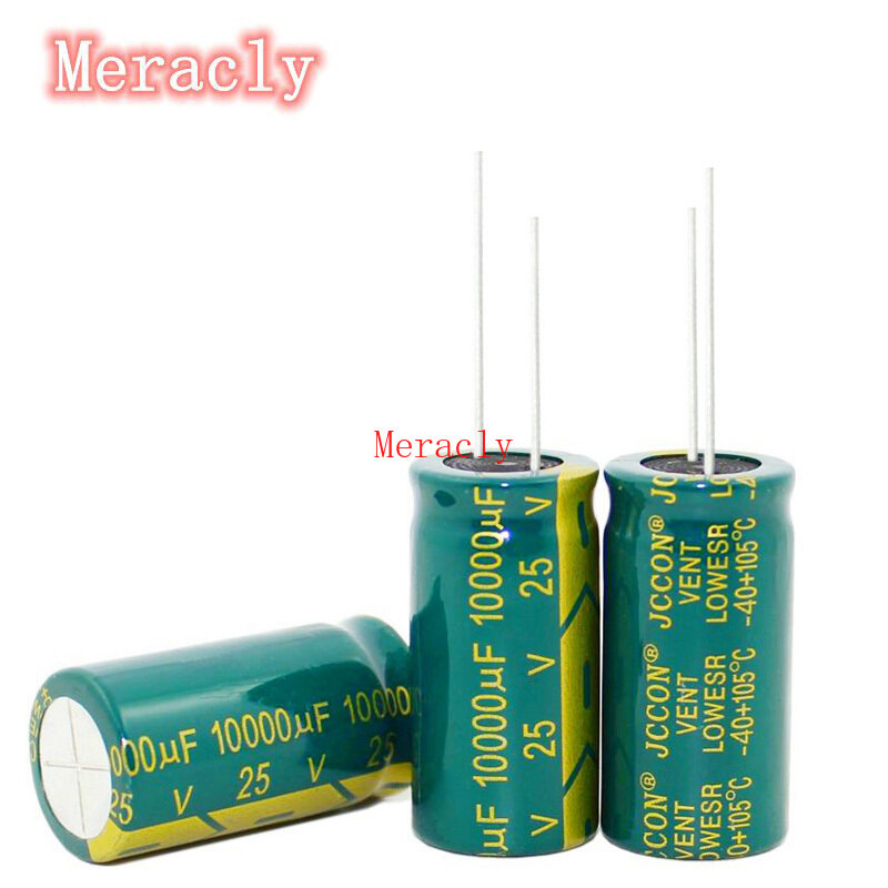 5PCS 25V 10000UF Aluminum electrolytic capacitors Own factory long life High frequency and low resistance best quality 20%