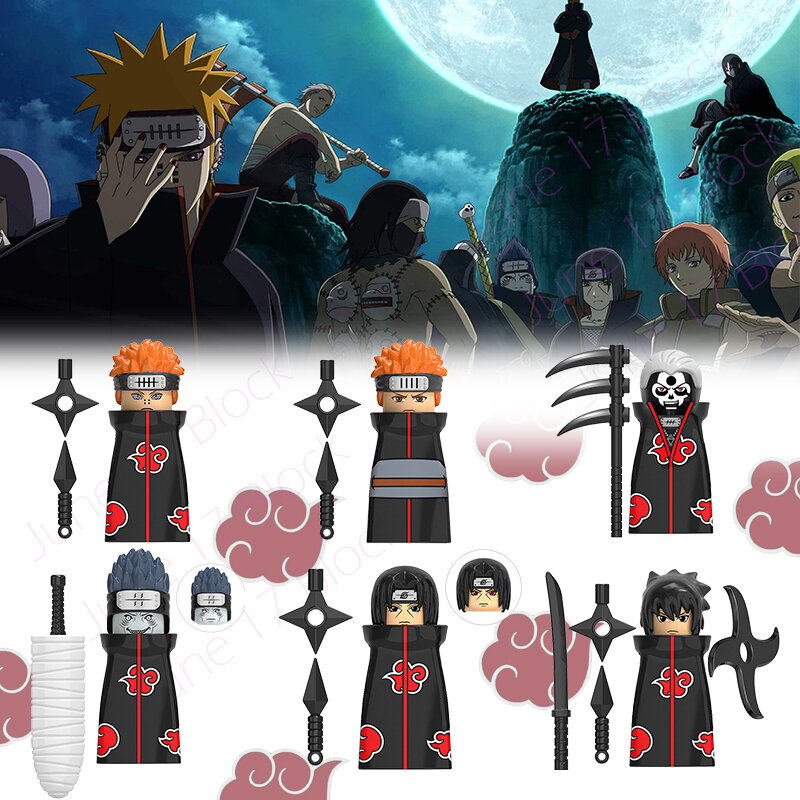 WM blok Anime Narutoshippuden Sasuke ból Rikudo Akatsuki Anime rysunek głowy cegły prezent klocki dla dzieci zabawki dla dzieci