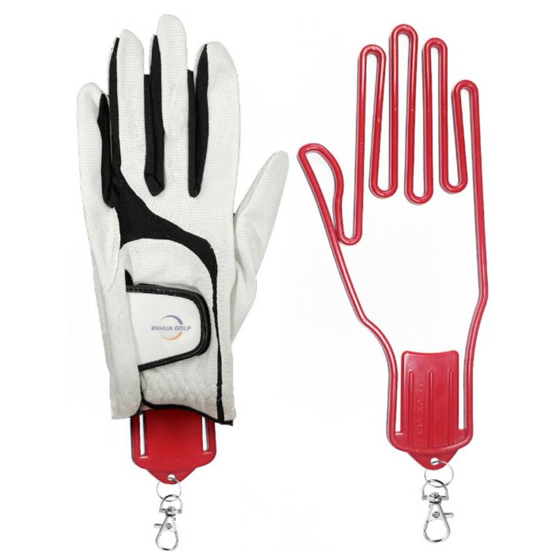 Porte-gants de Golf en plastique, 1 pièce, outil de golfeur, séchoir, civière de gants de Golf avec porte-clés