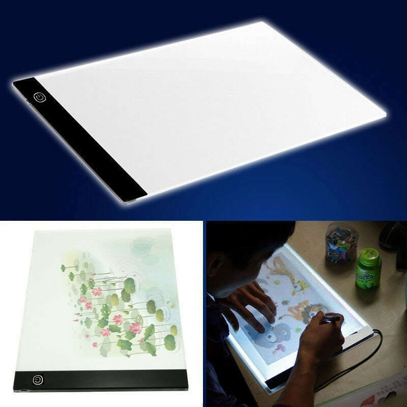 A5/A4 /A3 3 Niveau Dimmen Usb Powered Ultra-Dunne Led Tekentafel Pad Tracing Light Tablet leeg Canvas Schilderen Opvoeden Speelgoed