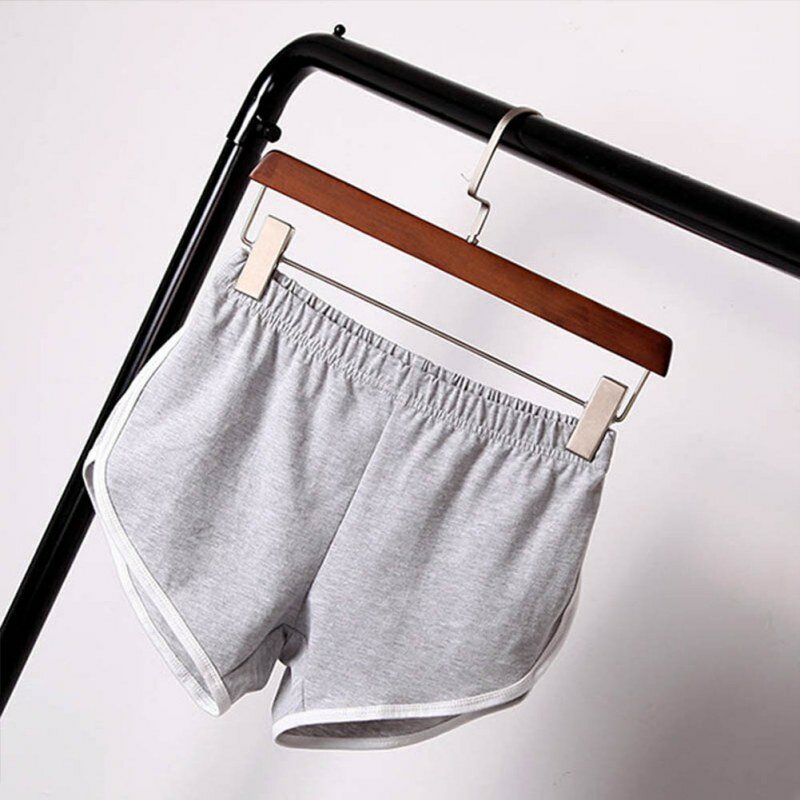 Novo verão rua moda shorts feminino cintura elástica calças curtas feminino all-match solto sólido macio algodão casual curto femme