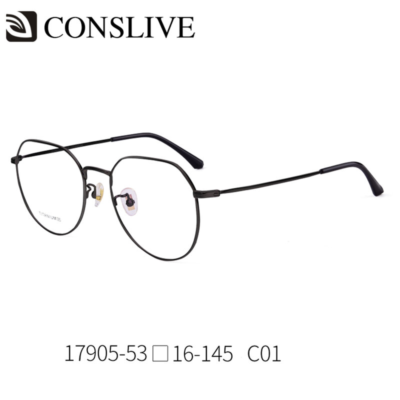 Gafas graduadas para miopía para mujer, lentes ópticas multifocales de titanio con montura y lentes 17905
