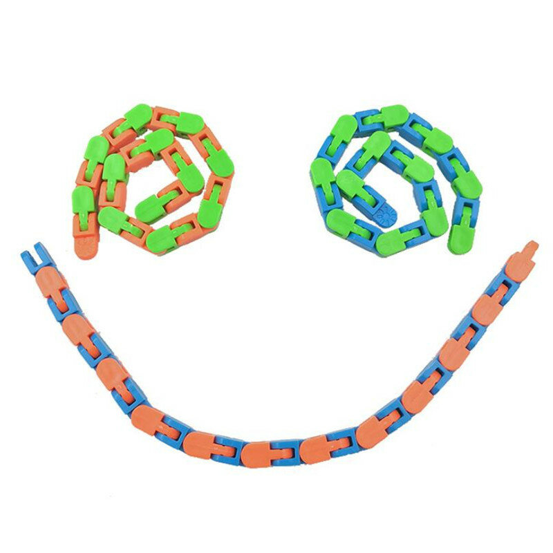 Fidget Toys 24 Section Versatile Folding Chain Anti Stress Adults & Children Sensory To Relieve Autism Reliver Stress Figet Toys