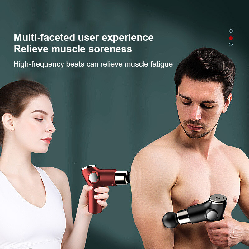 Mini pistola de masaje muscular, vibrador para el dolor muscular profundo, cuerpo y cuello, masaje para hacer ejercicio, relajación, adelgazamiento, moldea y alivia el dolor