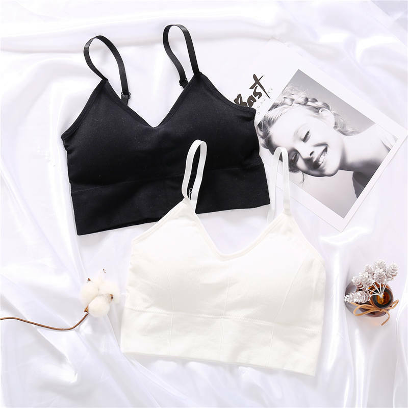 Women Tank Crop Top Seamless Underwear Female Crop Tops Sexy Lingerie Intimates With Removable Padded Camisole Femme Fashion