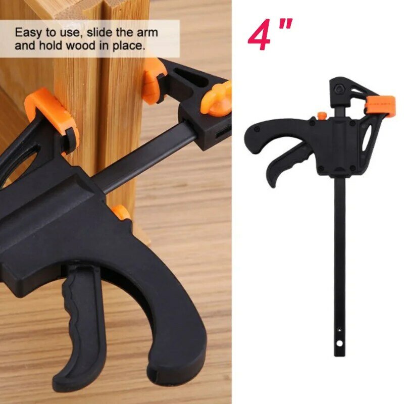 Bar Clamps For Woodworking 4-inch Plastic Clamps Clip for Woodworking Fixed Clamp Sergeants for Carpentry Clutch Mini Tools