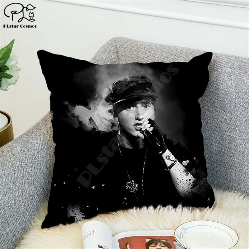 Eminem animation patterns 3D printed Polyester Decorative Pillowcases Throw Pillow Cover Square Zipper Pillow cases style-3