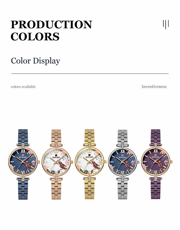 Bird Art หญิงนาฬิกาข้อมือคริสตัล Floral Luxury Designer ยี่ห้อสแตนเลสกันน้ำนาฬิกา Relogios Femininos