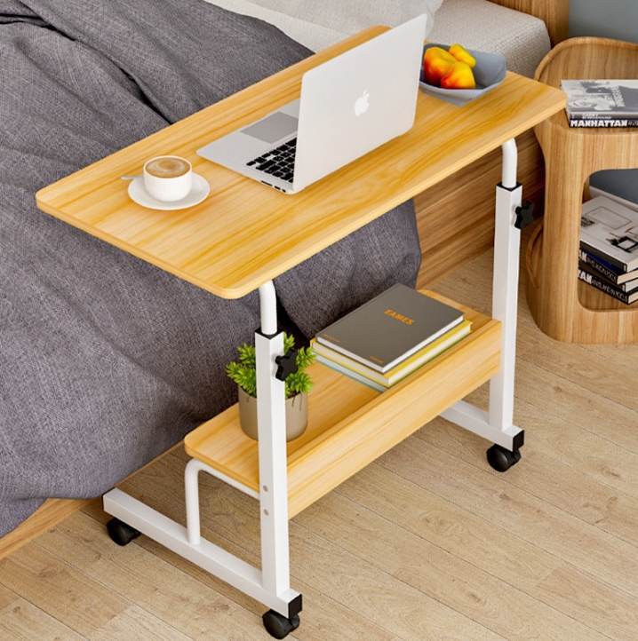 Foldable Computer Table Adjustable Portable Laptop Desk Rotate Laptop Bed Table Can be Lifted Standing Desk 80*40CM